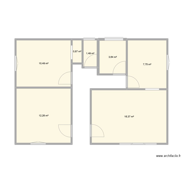 villa 13-2. Plan de 7 pièces et 53 m2