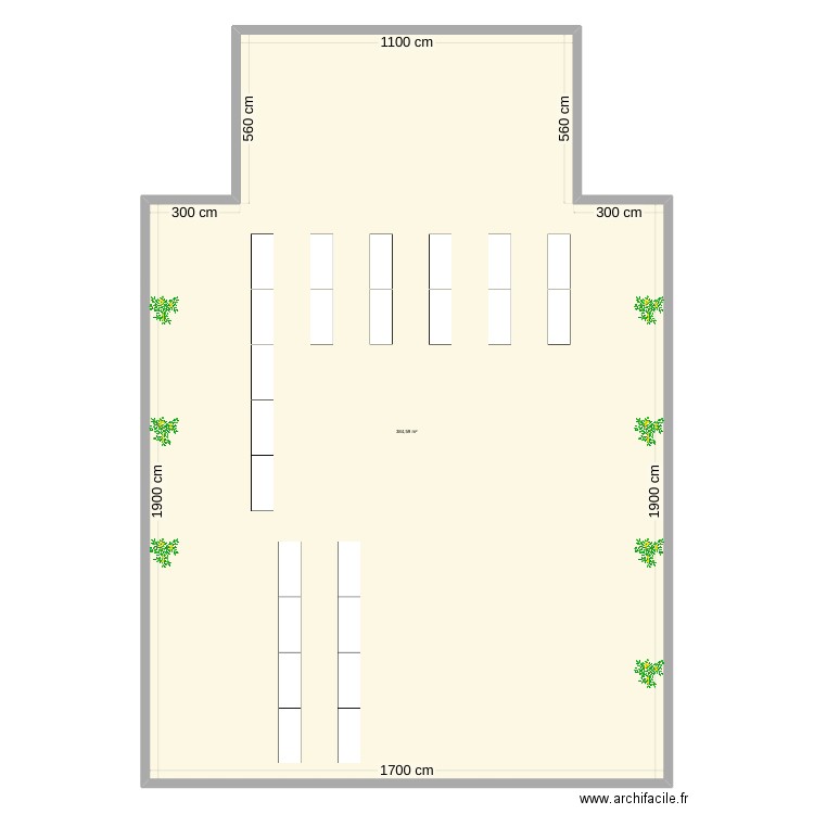 Plan de Salle Montpouillan. Plan de 1 pièce et 385 m2