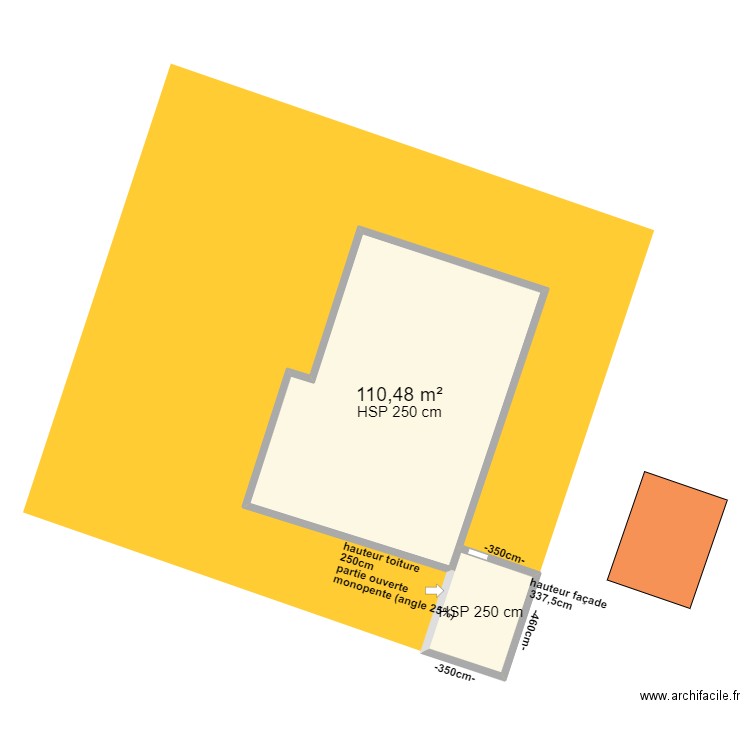 dp julien quiles. Plan de 2 pièces et 126 m2