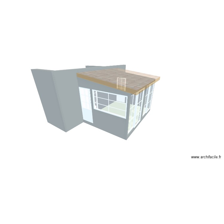 Véranda Christophe. Plan de 1 pièce et 12 m2