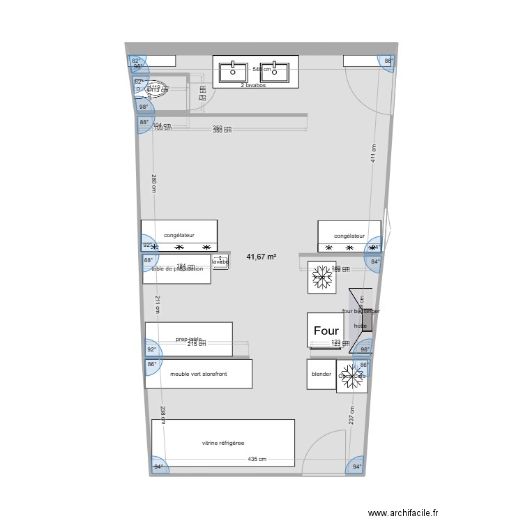 CROK ISLE. Plan de 1 pièce et 42 m2