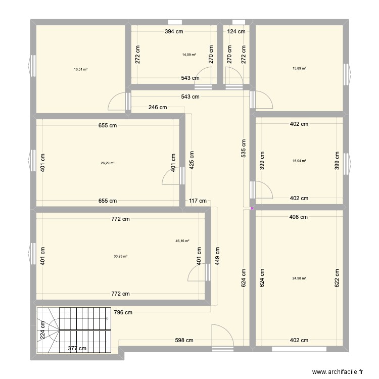 Maison ache1. Plan de 8 pièces et 191 m2