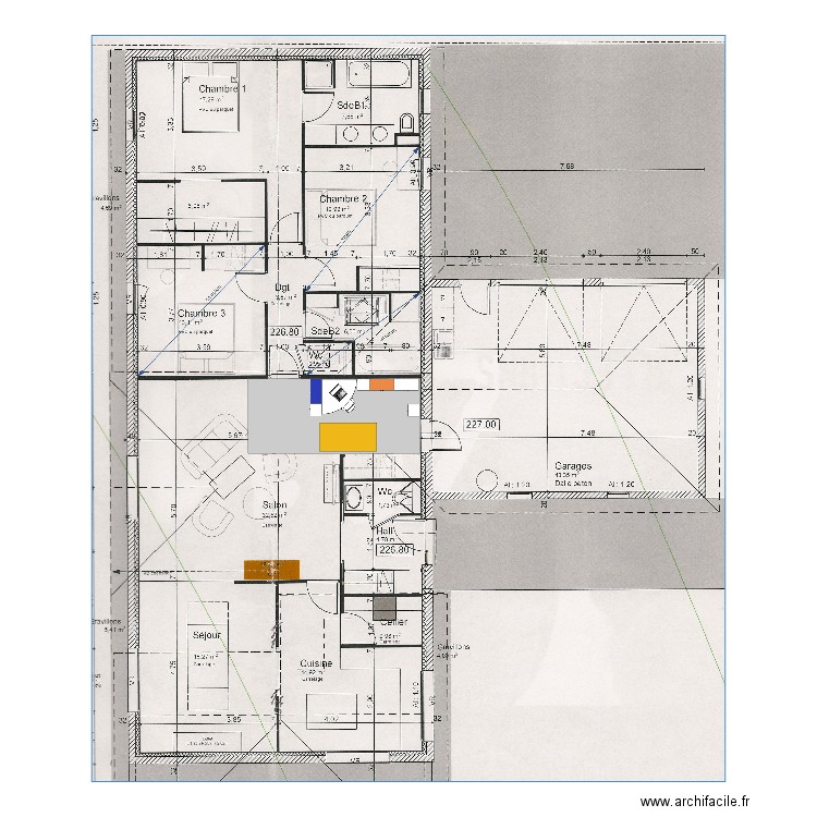 Coin bureau garage. Plan de 0 pièce et 0 m2