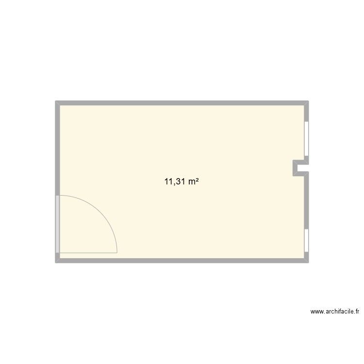 CONS2. Plan de 1 pièce et 11 m2