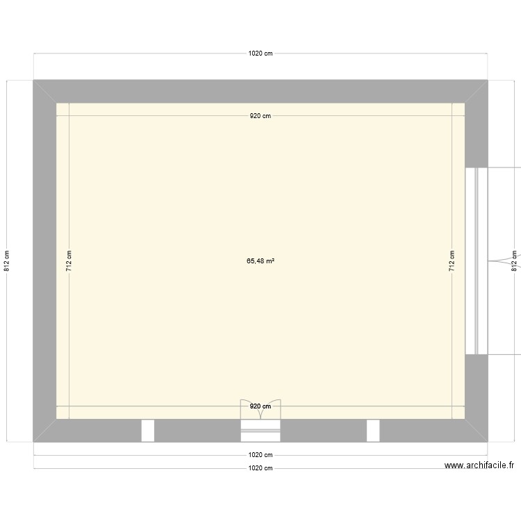 grange olemps . Plan de 1 pièce et 65 m2