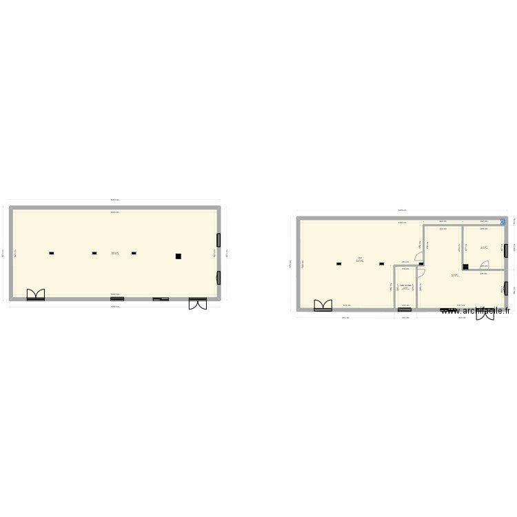 sousol. Plan de 5 pièces et 311 m2