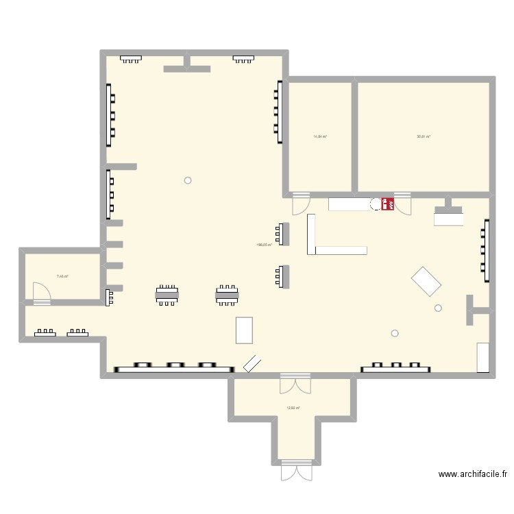 zregerg. Plan de 5 pièces et 264 m2