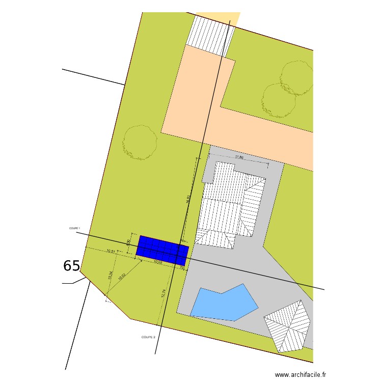 PLAN DE MASSE 1/250. Plan de 0 pièce et 0 m2