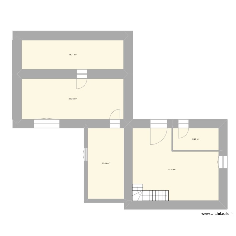 maison fond new. Plan de 5 pièces et 97 m2