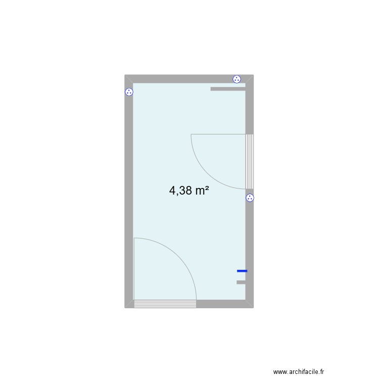 Cellier. Plan de 1 pièce et 4 m2