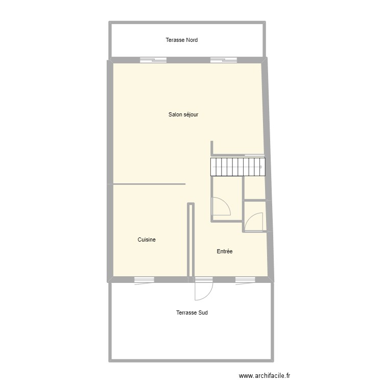 RDC Clement PLANES projet chambre. Plan de 4 pièces et 64 m2