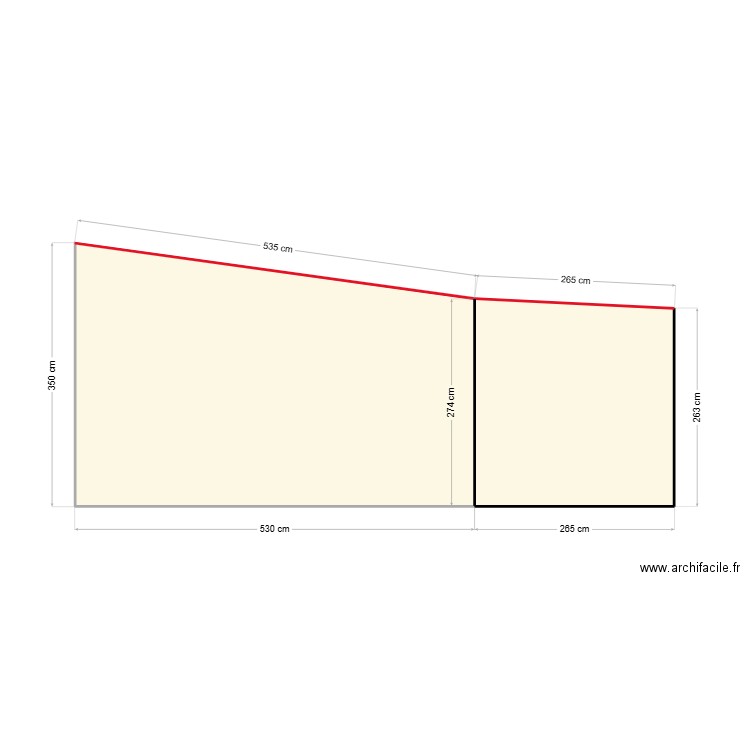 hangar. Plan de 2 pièces et 24 m2