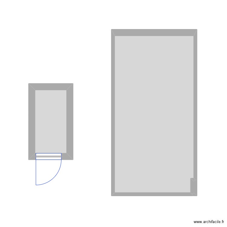 ANNEXES MARFEUILLE. Plan de 2 pièces et 14 m2