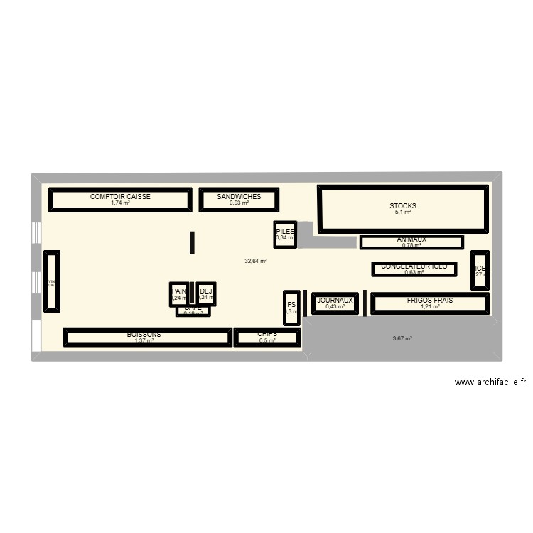 petit enghien plan. Plan de 18 pièces et 72 m2