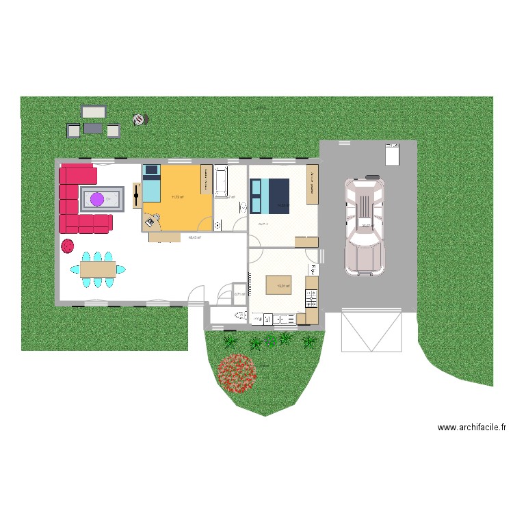 maison de mustapha 2. Plan de 7 pièces et 179 m2