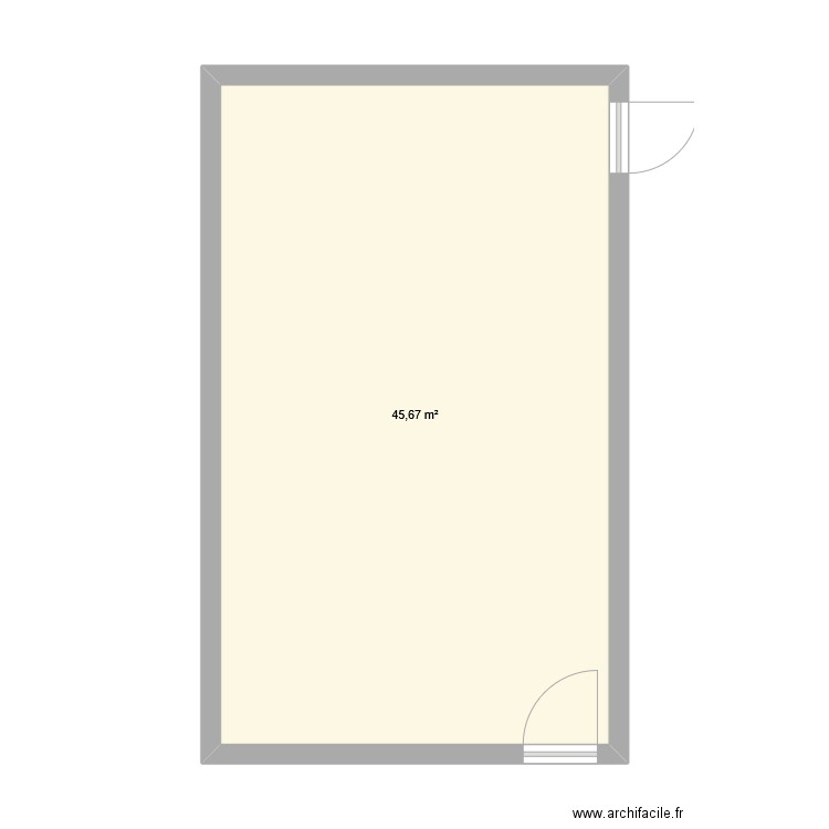 saé2.3. Plan de 1 pièce et 46 m2