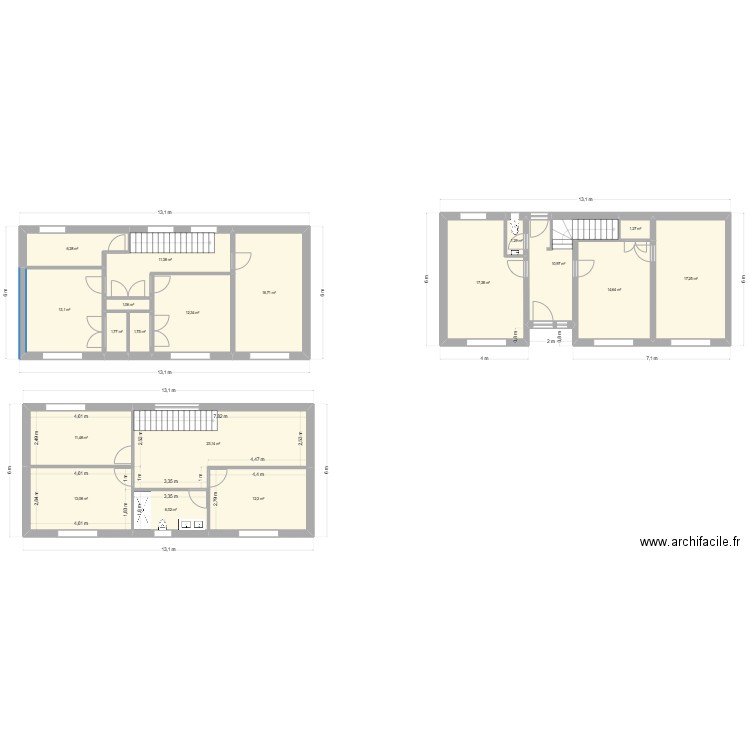 PROJET SAINT PERE RDC AVANT. Plan de 19 pièces et 193 m2