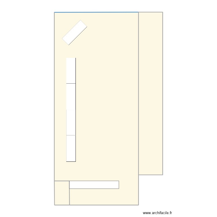 Plan salle de cérémonie. Plan de 3 pièces et 139 m2