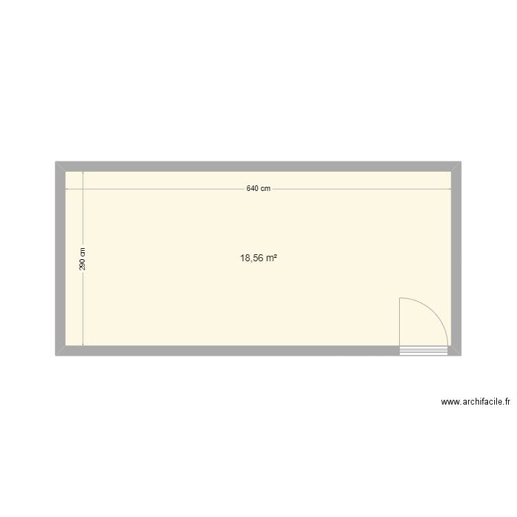 Nouvelle prison. Plan de 1 pièce et 19 m2