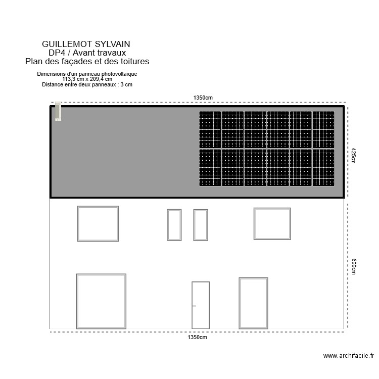 GUILLEMOT SYLVAIN dp4. Plan de 1 pièce et 56 m2