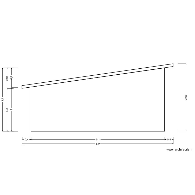 FACADE GAUCHE. Plan de 0 pièce et 0 m2