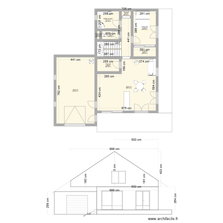 Maison_1. Plan de 15 pièces et 180 m2