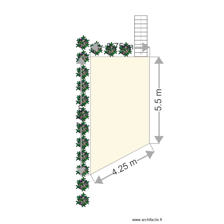 extension garage. Plan de 1 pièce et 24 m2