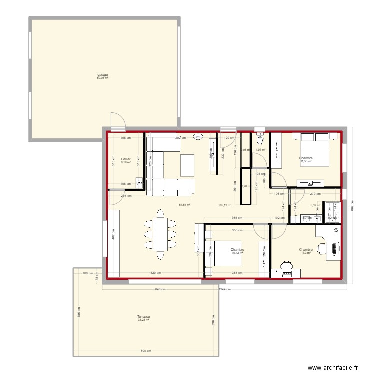 Maison Plélo. Plan de 12 pièces et 289 m2