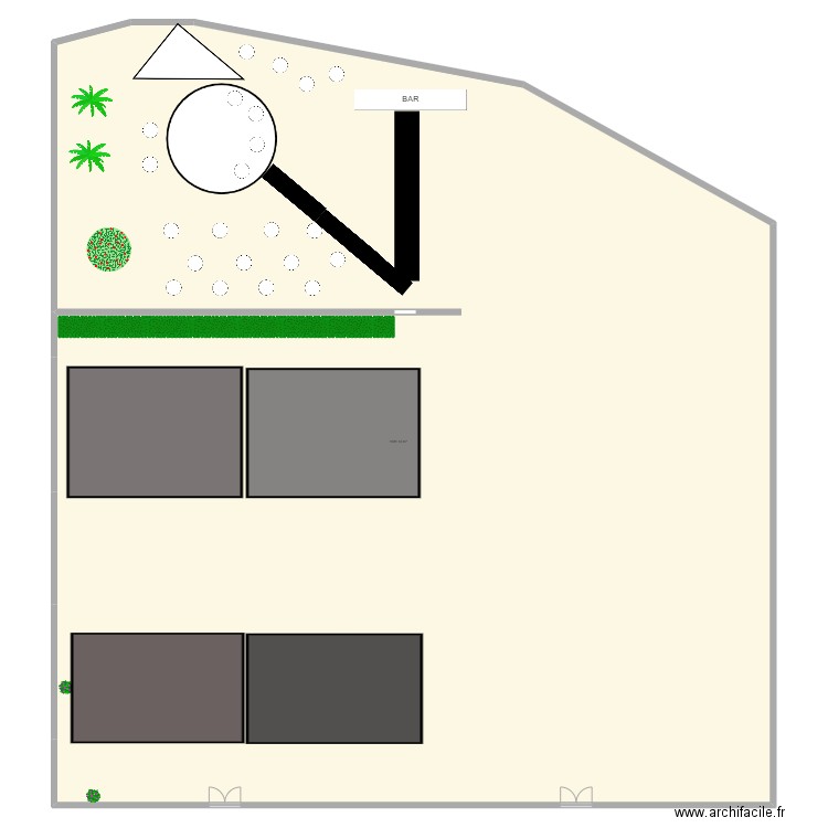 hotes de marques. Plan de 1 pièce et 1011 m2