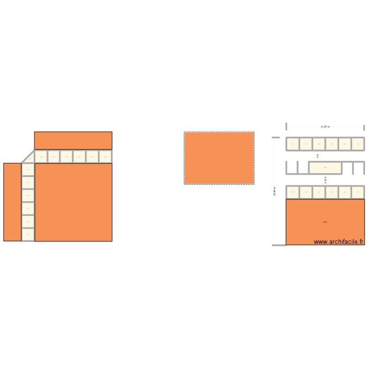 Retraite/Poulains. Plan de 26 pièces et 329 m2