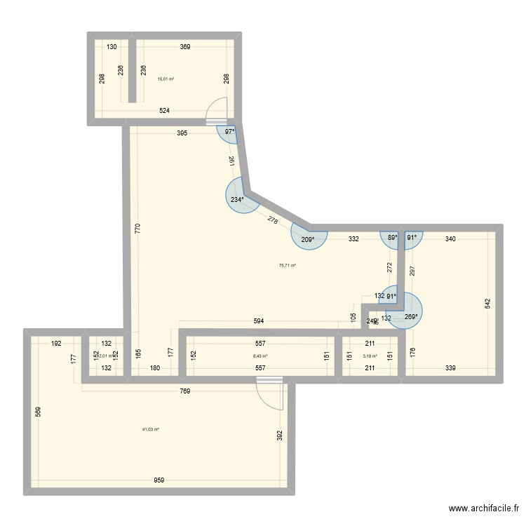 maison 4. Plan de 6 pièces et 145 m2