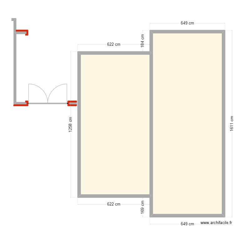 portail. Plan de 2 pièces et 166 m2