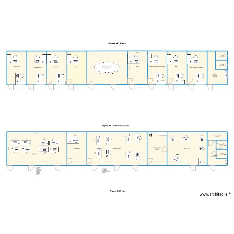 Algéco Est Opt 2. Plan de 21 pièces et 332 m2