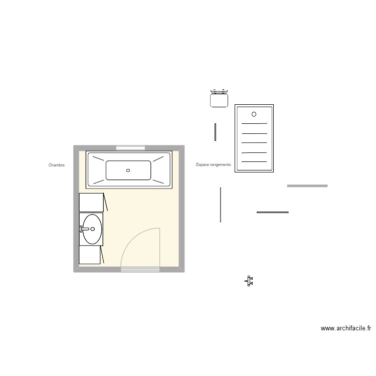 Plan Heinricher . Plan de 1 pièce et 5 m2