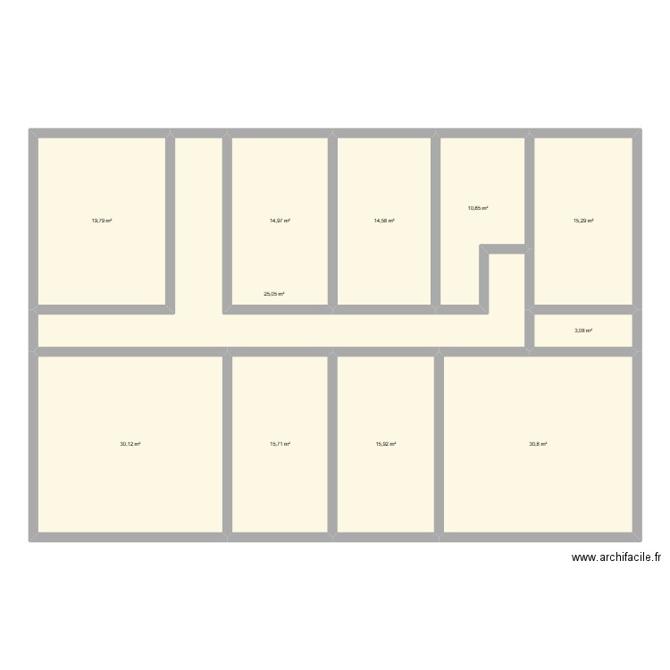 HautD. Plan de 11 pièces et 196 m2