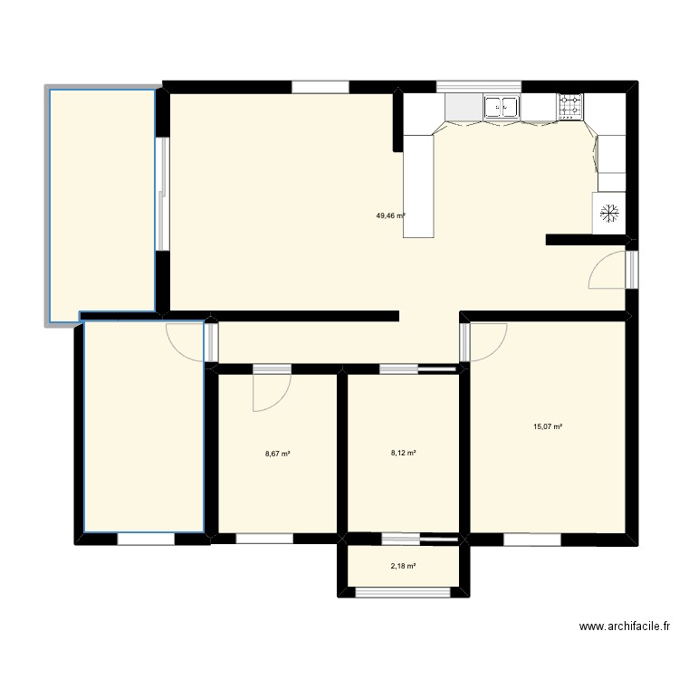 projet nourith. Plan de 7 pièces et 108 m2