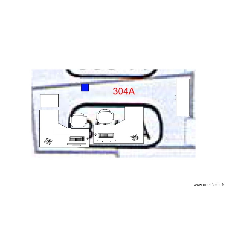 Bureau 304 2 bureaux avec retour. Plan de 0 pièce et 0 m2