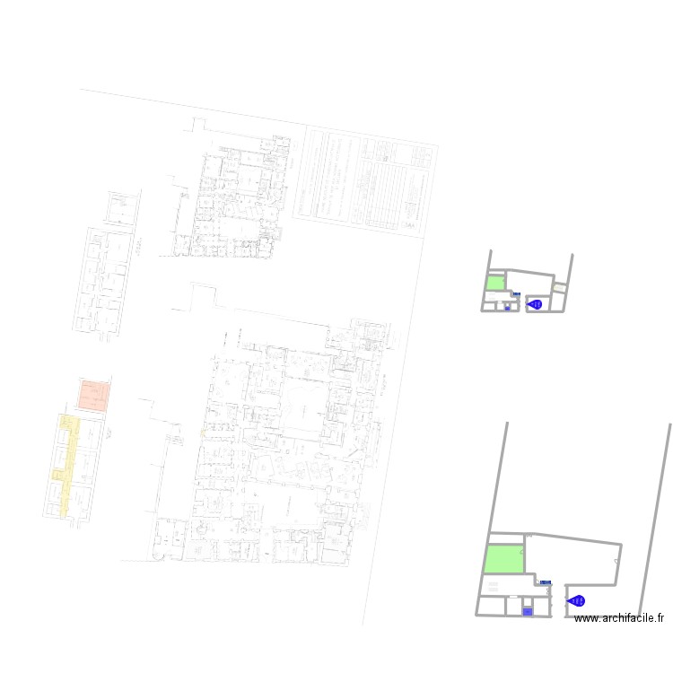 Cours. Plan de 19 pièces et 1104 m2