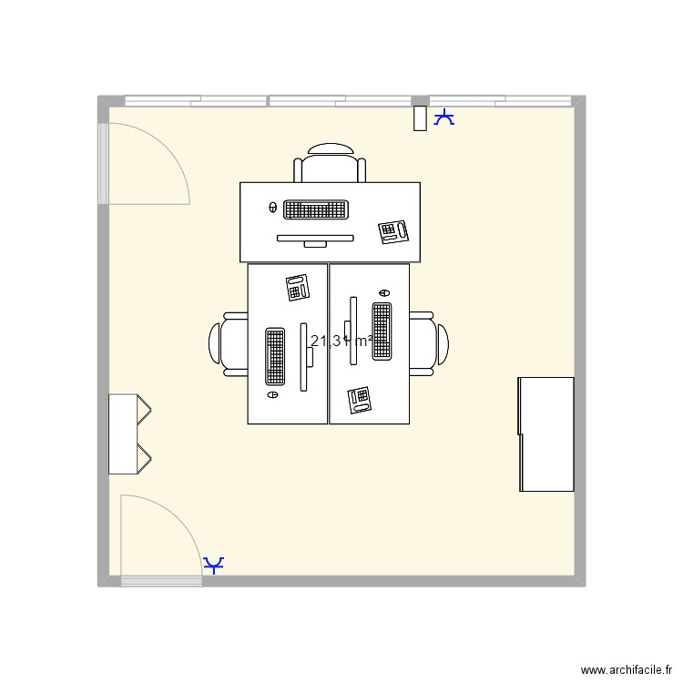 controle gestion. Plan de 1 pièce et 21 m2