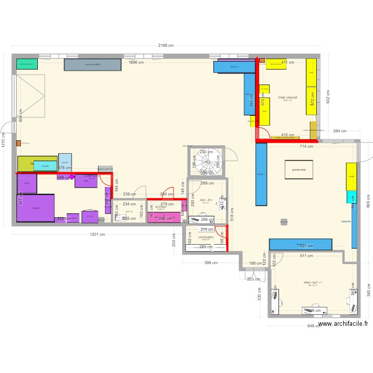 NV BAT KOALA ATELIER - intervention. Plan de 12 pièces et 314 m2