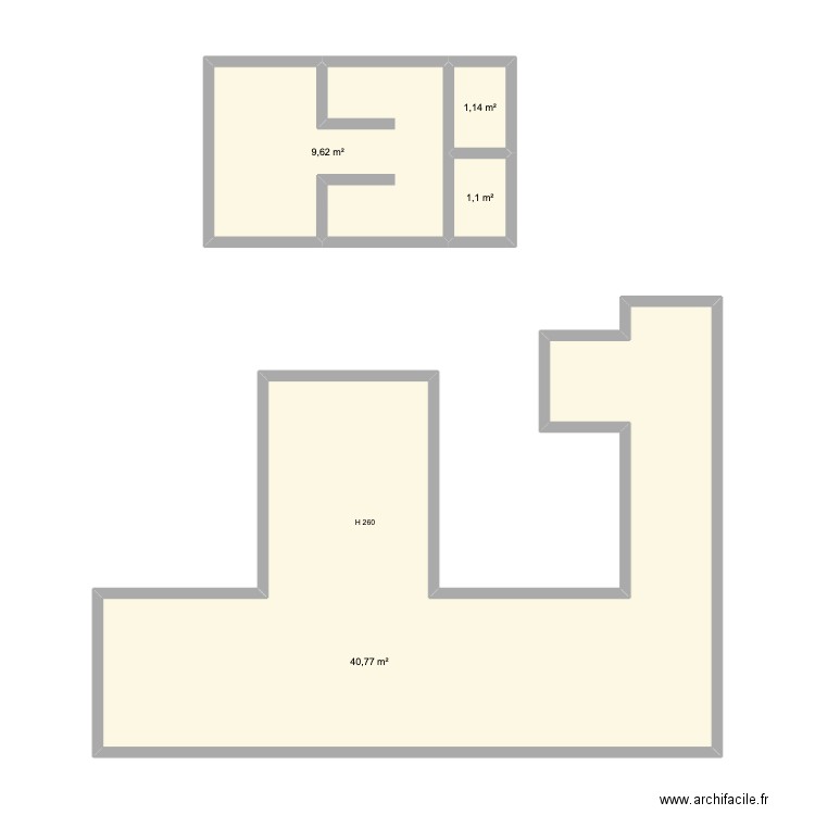 Souverain 165 Phicap. Plan de 4 pièces et 53 m2