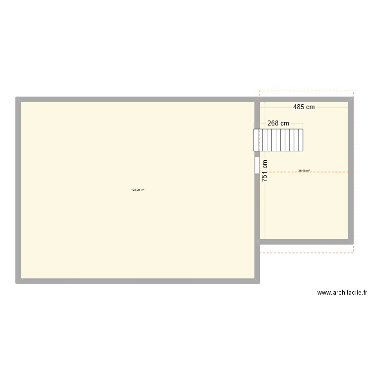 SARL Stéphane Follain. Plan de 2 pièces et 160 m2