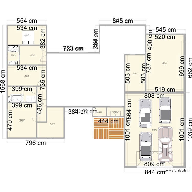 MAISON CASTEL. Plan de 13 pièces et 230 m2