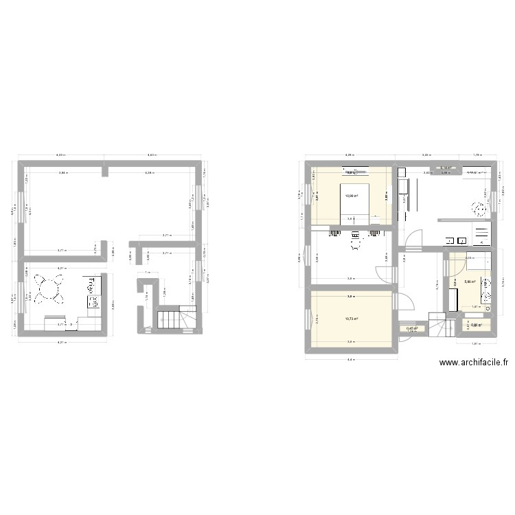 maison dourdan. Plan de 6 pièces et 29 m2