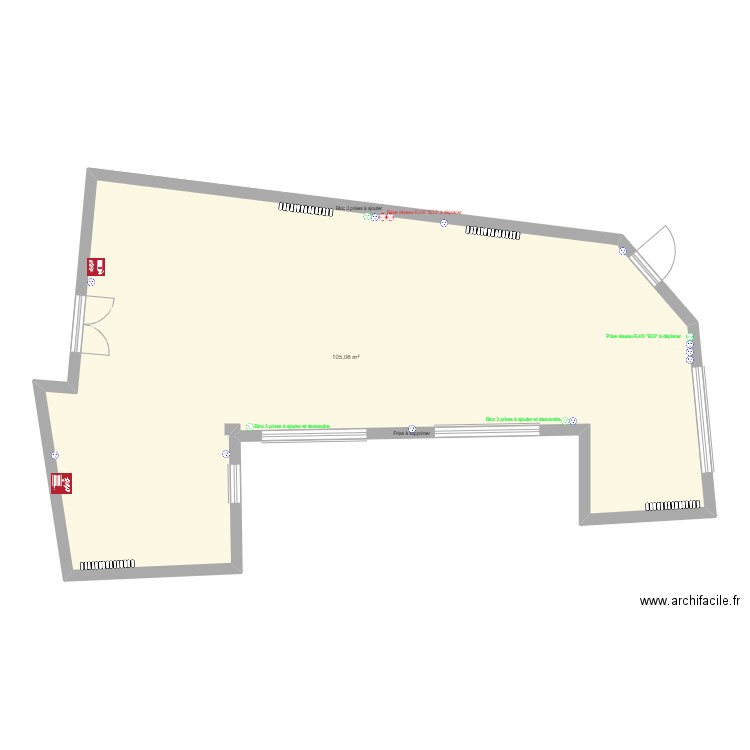 Mag-18. Plan de 1 pièce et 105 m2