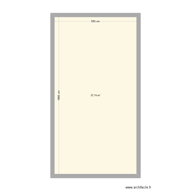 loc-1. Plan de 1 pièce et 58 m2