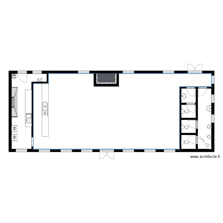 joffre 07. Plan de 6 pièces et 145 m2