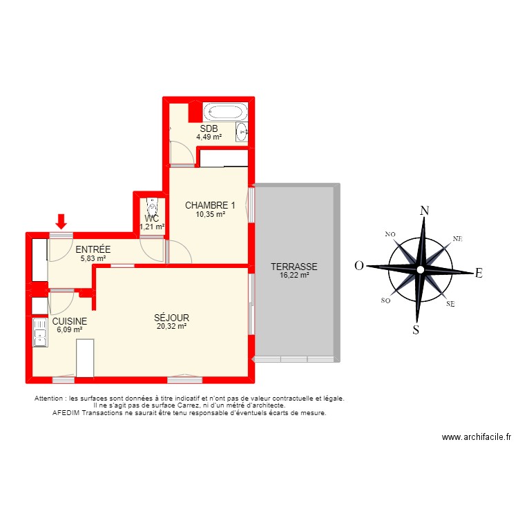 BI 23158 - . Plan de 11 pièces et 82 m2