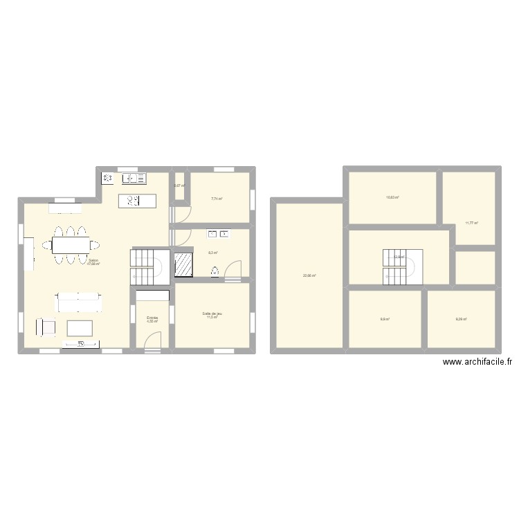 maison. Plan de 12 pièces et 158 m2