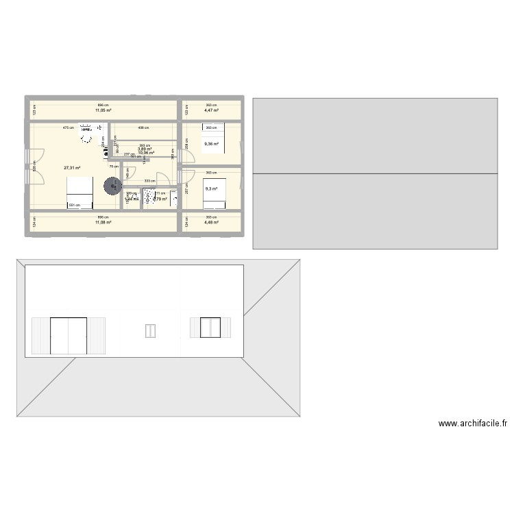 Plan 2 Adjo V2. Plan de 17 pièces et 197 m2